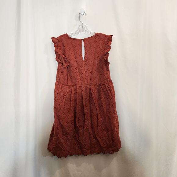 KNOX ROSE Desert Rose Orange Boho Bohemian Babydoll Mini Dress Womens Small NEW - Picture 3 of 10